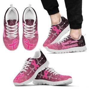 Breast Cancer Awareness Shoes Sneakers, Running Shoes, Shoes For Women, Shoes For Men, Custom Shoes, Low Top Shoes, Customized Sneaker, Mens, Women Shoes