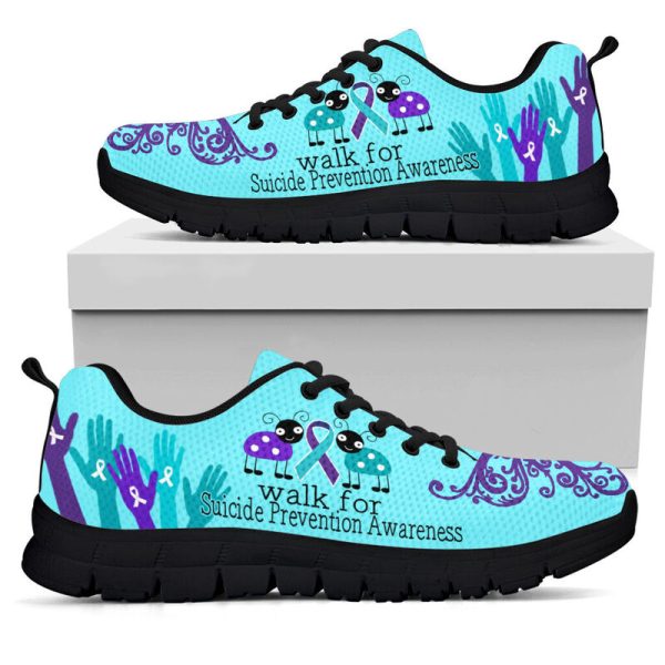 Walk For Suicide Prevention Awareness Sneakers, Running Shoes, Shoes For Women, Shoes For Men, Custom Shoes, Low Top Shoes, Customized Sneaker, Men Shoes